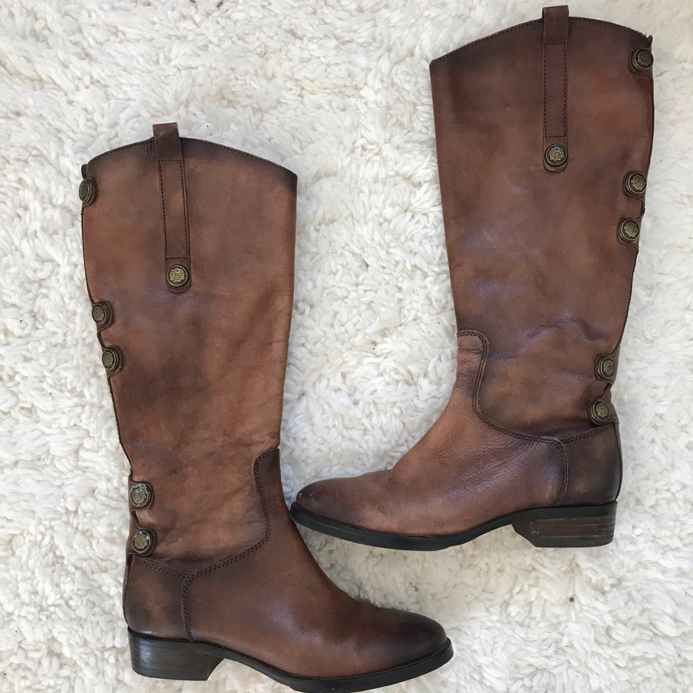 Leather riding boots